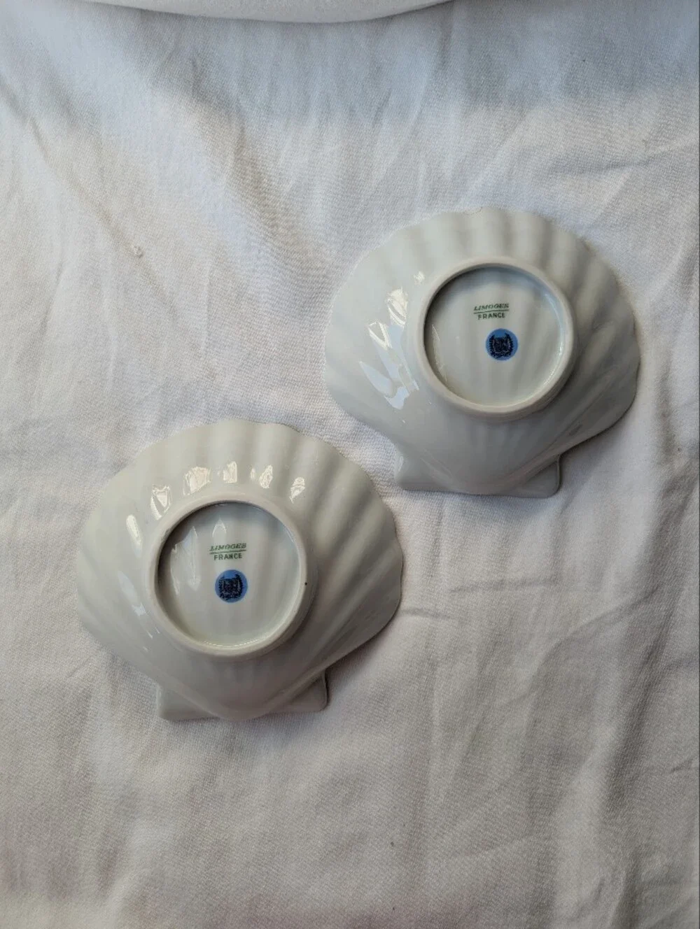 Limoges Porcelain Floral Shell-Shaped Plates Trinket Dishes - 2
